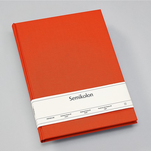 Notizbuch Classic mit Buchleinenbezug Orange A4 Liniert