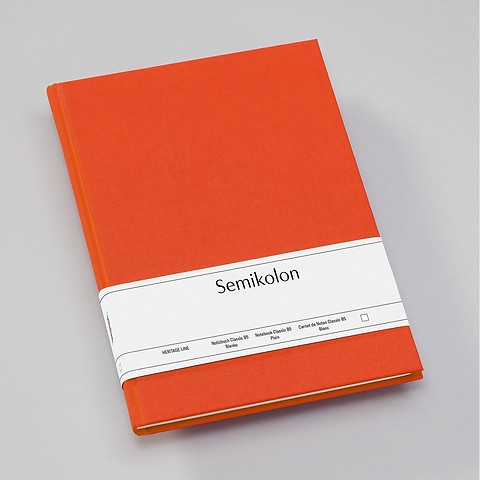 Notizbuch Classic mit Buchleinenbezug Orange B5 Blanko