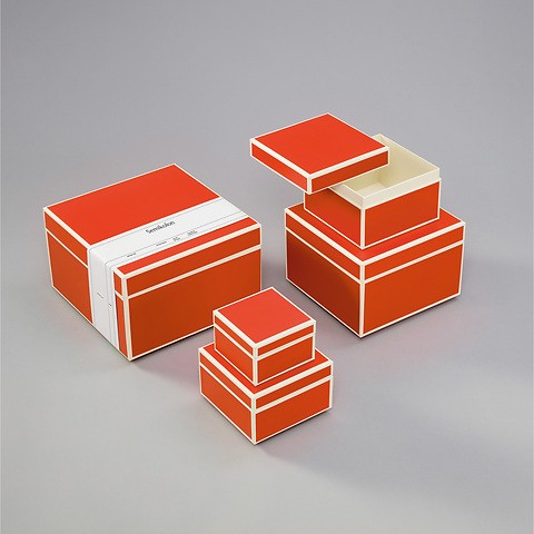 5er-Set Aufbewahrungsboxen Orange