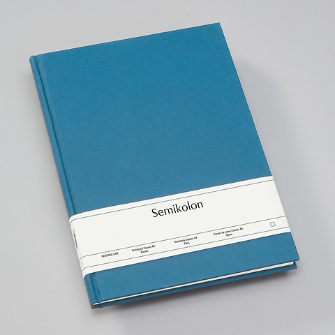 Notizbuch Classic mit Buchleinenbezug Azzurro A4 Blanko