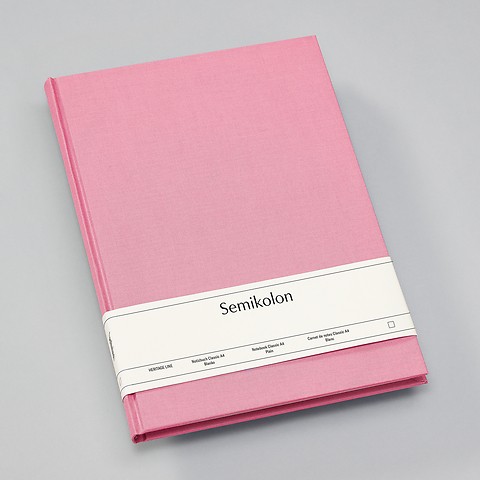 Notizbuch Classic mit Buchleinenbezug Flamingo A4 Blanko