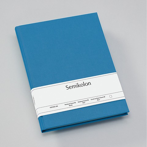 Notizbuch Classic mit Buchleinenbezug Azzurro B5 Blanko