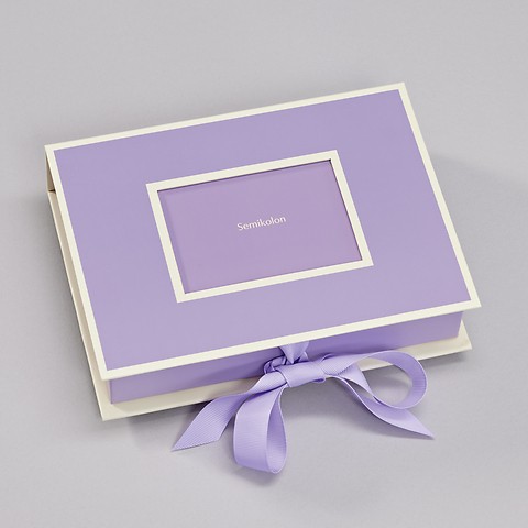 Kleine Fotobox mit Einschubfenster Lilac Silk