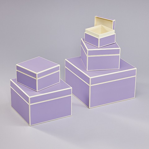 5er-Set Aufbewahrungsboxen Lilac Silk